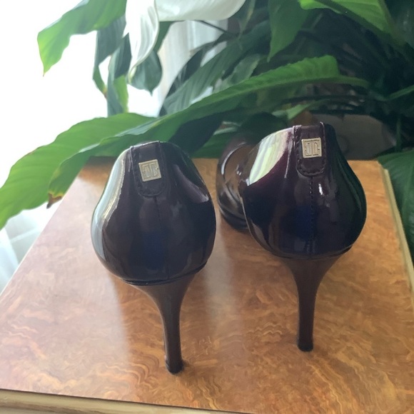 Nordstrom 7.5 Purple Patent Leather Ivanka Trump Platform Heels - Picture 5 of 10